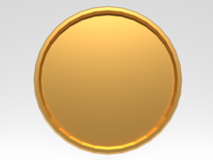gold coin 3Dモデル