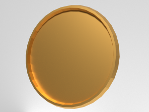 gold coin 3D मॉडल