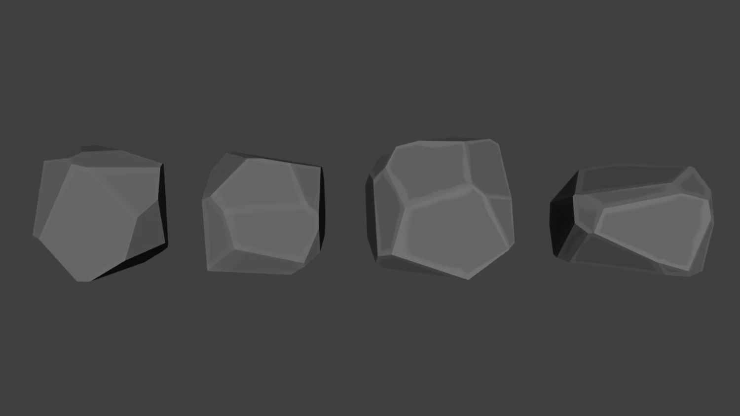 low poly rock pack 3D Model .c4d .max .obj .3ds .fbx .stl .blend 