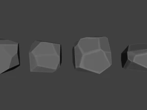 düşük poli kaya paketi 3D Model