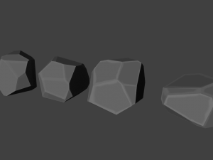 low poly rock pack 3D Model