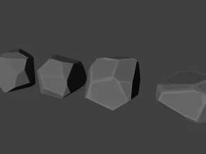 low poly rock pack 3D Model