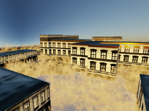 dawn in the misty city Modèle 3D