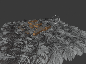 dawn in the misty city Modèle 3D