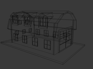 low poly farmhouses pack 3D 모델