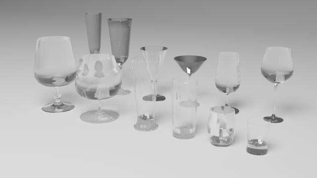 glasses set Modelo 3D .c4d .max .obj .3ds .fbx .stl .blend 