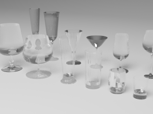 glasses set 3D मॉडल