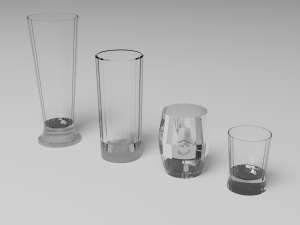 glasses set Modelo 3D
