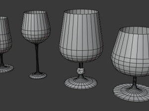 glasses set Modelo 3D