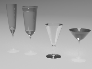 glasses set Modelo 3D