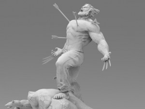 wolverine statue 3Dプリントモデル