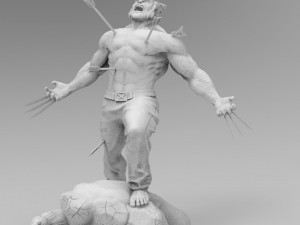 wolverine statue 3D 프린트 모델