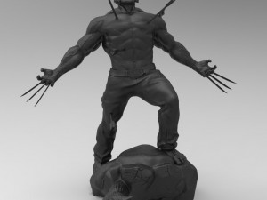 wolverine statue 3D 프린트 모델