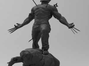 wolverine statue 3D 프린트 모델