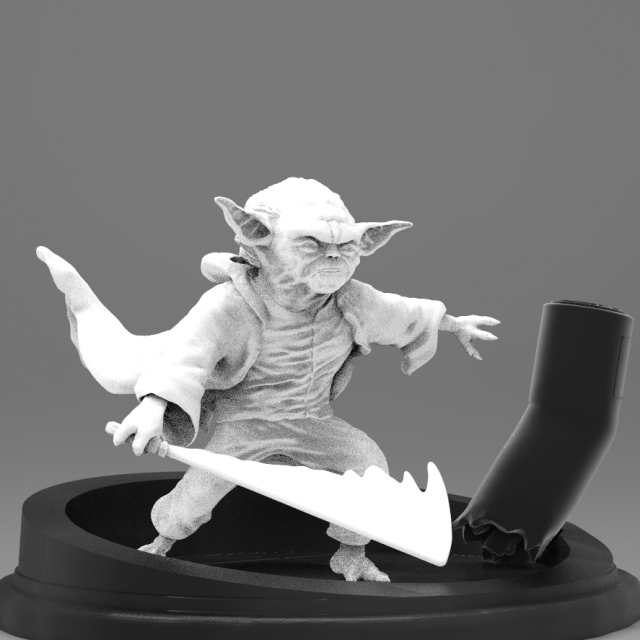 joda starwars Model Cetak 3D .c4d .max .obj .3ds .fbx .stl .blend 