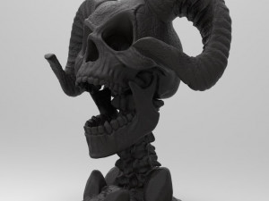 demon skull 3D Baskı Modeli