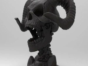 crâne de démon Modèles 3D en vedette