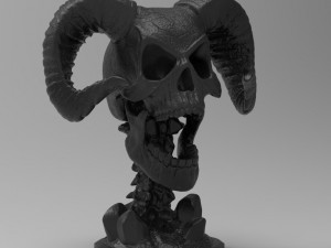 demon skull 3D 打印模型