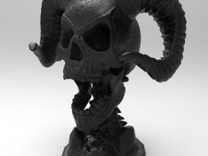 demon skull 3D 打印模型
