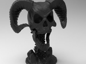 demon skull 3D 打印模型