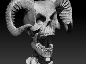 demon skull 3D Print Model