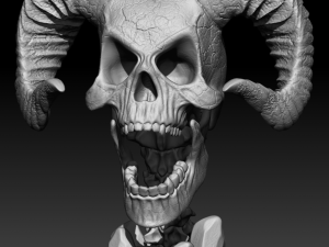 demon skull 3D 打印模型