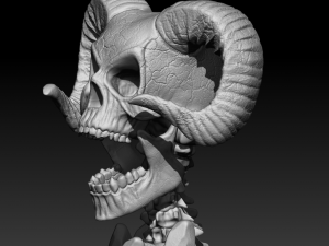 demon skull 3D 打印模型