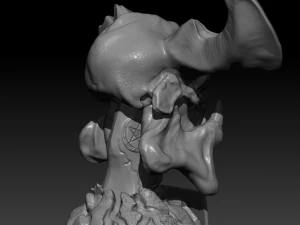 cyberdemon skull 3D Print Model