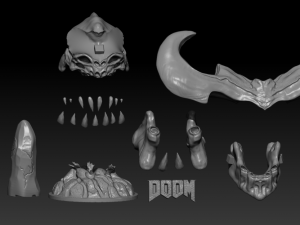 cyberdemon skull 3D 打印模型