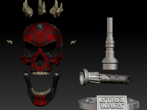 darth maul skull 3D Druckmodell