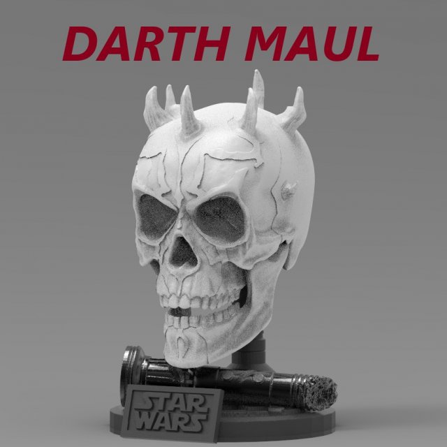 darth maul skull 3D Print Model .c4d .max .obj .3ds .fbx .stl .blend