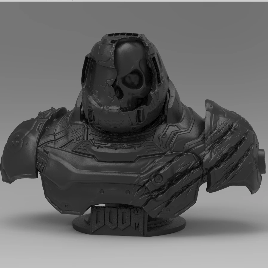 doom slayer 3D Print Model .c4d .max .obj .3ds .fbx .stl .blend 