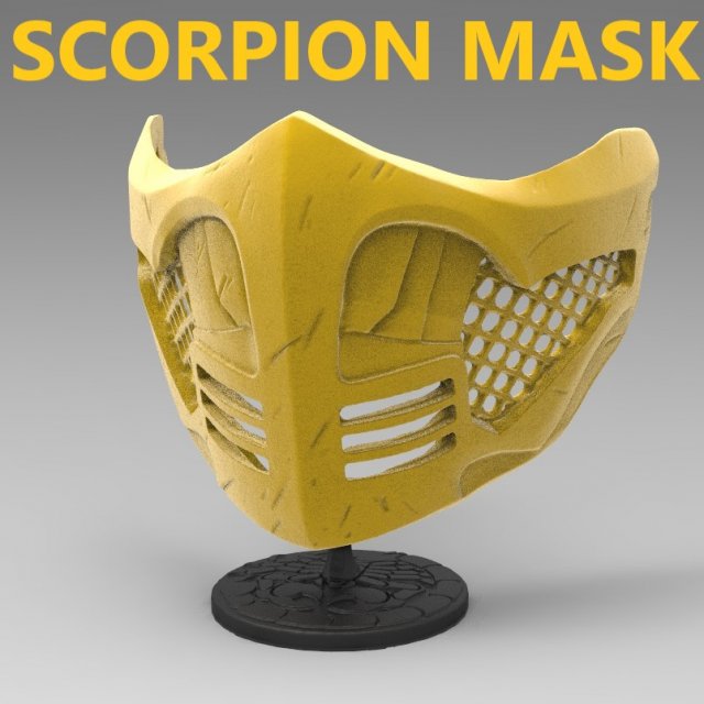 scorpion mask covid19 Model Cetak 3D .c4d .max .obj .3ds .fbx .stl .blend 