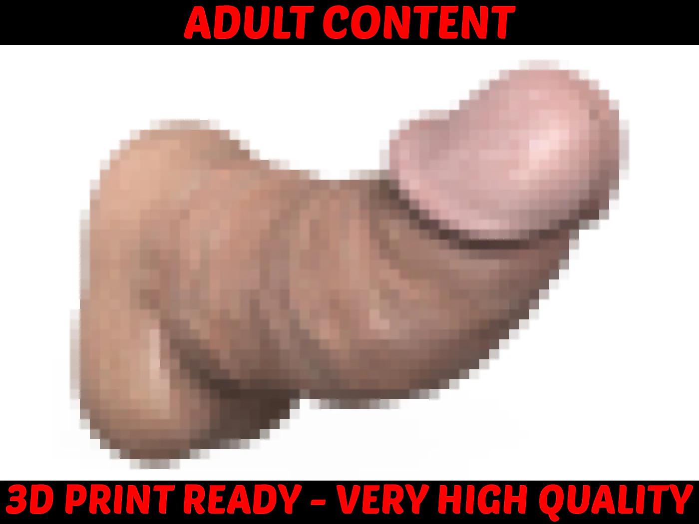 3D Printable Small Erect Penis 3D Model .c4d .max .obj .3ds .fbx .stl .blend 
