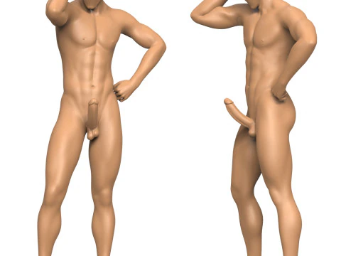 Young Man With Erect Penis 3D Print Model