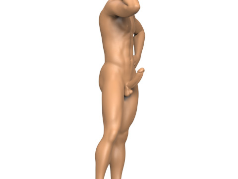 Young Man With Erect Penis 3D Print Model