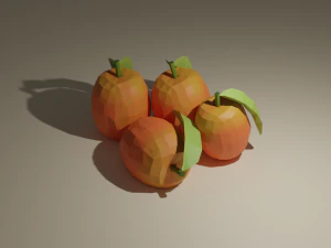 low poly fruits pack-3 3D Model