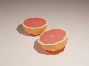 low poly fruits pack-4 3D Model