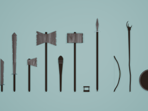 low poly rusty pack 3D Model
