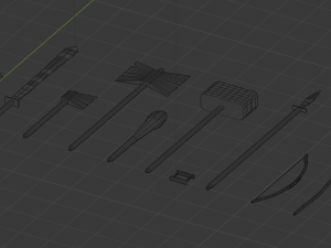 low poly rusty pack 3D Модель