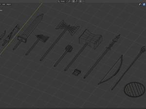 low poly copper pack 3D Model