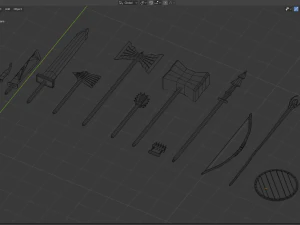 low poly copper pack 3D Model
