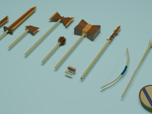 low poly copper pack 3D Model
