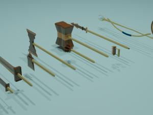 low poly copper pack 3D Model