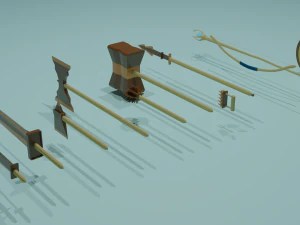 low poly copper pack 3D Model
