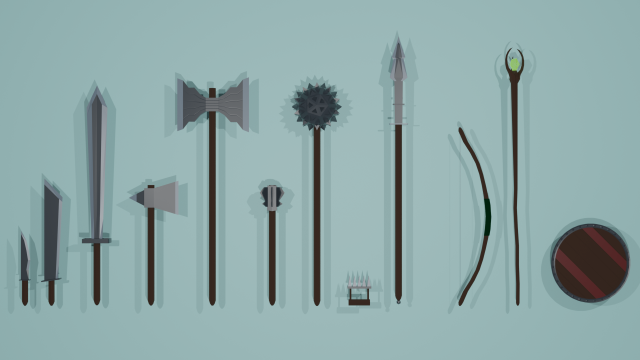 low poly steel pack 3D Model .c4d .max .obj .3ds .fbx .stl .blend 