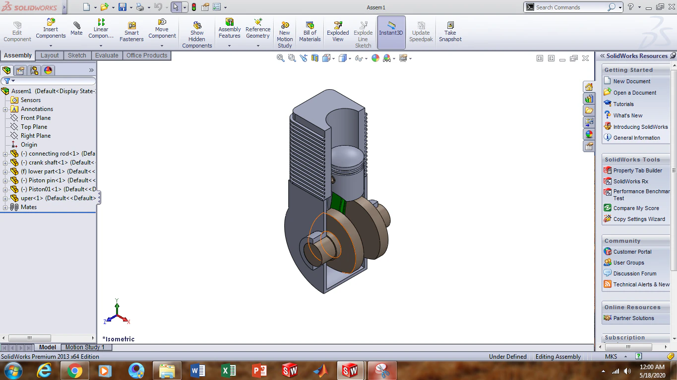 piston engine 3D Print Model .c4d .max .obj .3ds .fbx .stl .blend 