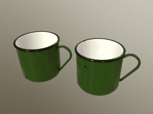 set of mugs 3D 模型