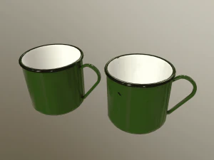 set of mugs 3D Model
