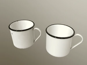 set of mugs 3D Model